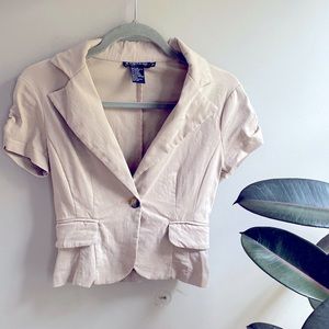 Crop Short Sleeve Blazer